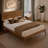 Loki Queen Bed Frame With 3D Chevron Headboard & Signature Tapered Legs, Premium Mid-century Modern Wood Platform Bed Frame, Low-profile Surround-1651986664-1651986671