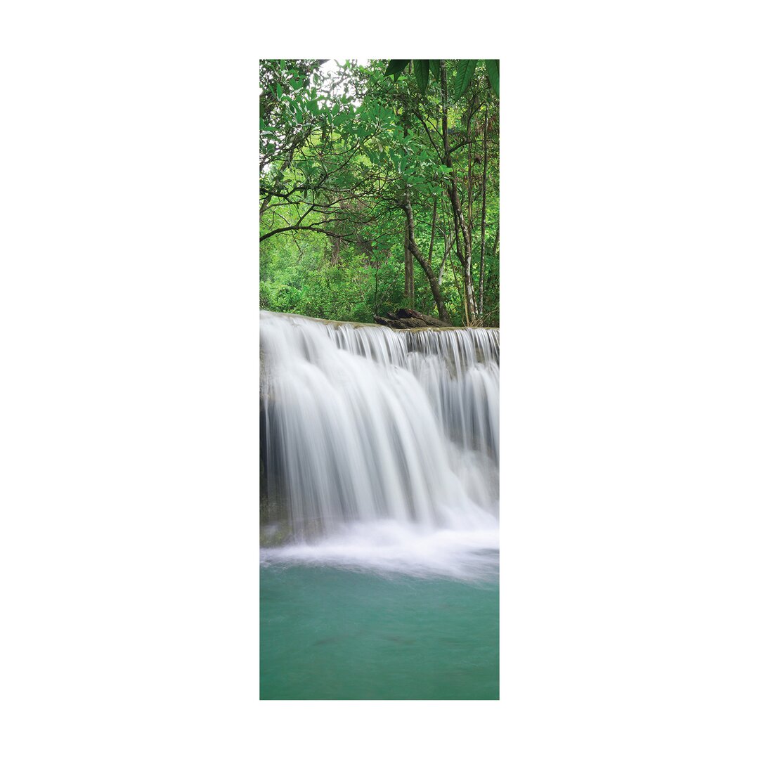 Glasbild Landschaft Wasserfall - Natur