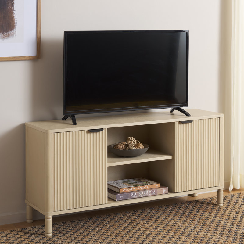 Flaminia 2 Door Media Stand, Natural