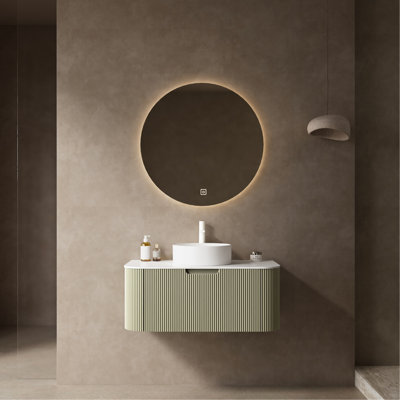 Meuble-lavabo moderne 36 po - Lavabo en céramique