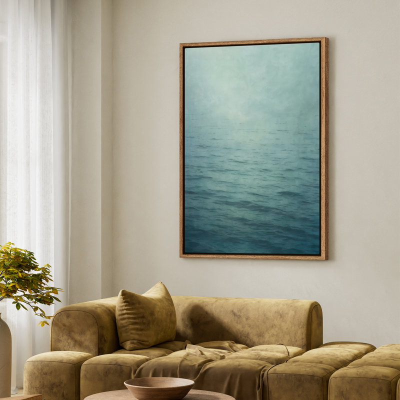 Art mural sur toile encadrée - Art mural abstrait pour chambre à coucher, 24" H x 16" W, Natural