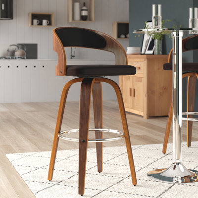 Tseng Swivel Upholstered Counter Stool