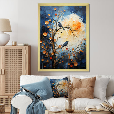 Springtime Blue Bird Singing Blooms III - Bird Wall Art