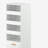 4-Tier Bookshelf with 3 Sliding Drawers and 1 Bottom Drawer
