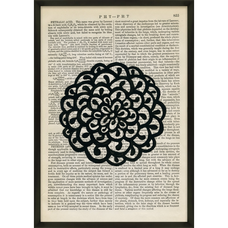 PHT-PHT Print by Michela Sorrentino, 30" H x 21" W x 1.25" D, Black Wood