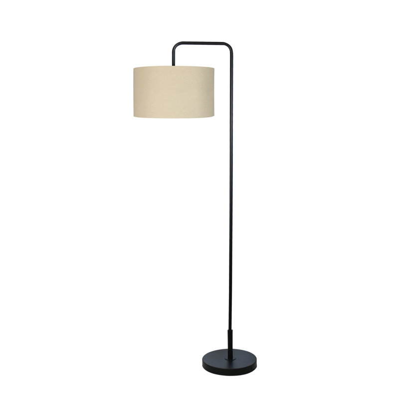 Lampe sur pied à colonne noire 63 po