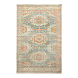 Distressed Homage Hand Knotted Wool Geometric Area Rug