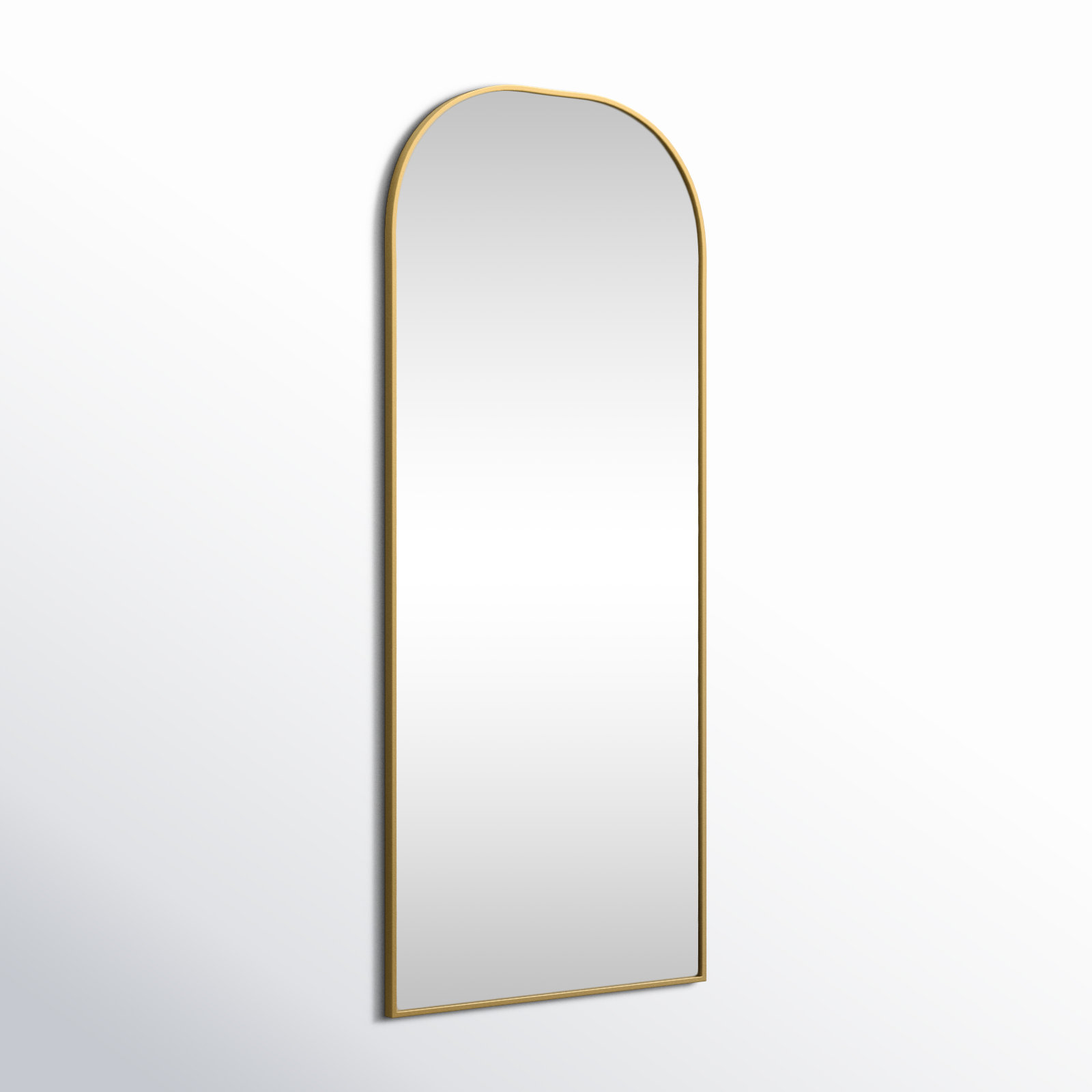 Sabine Metal Wide Arch Wall Mirror, 66" x 28", Brass