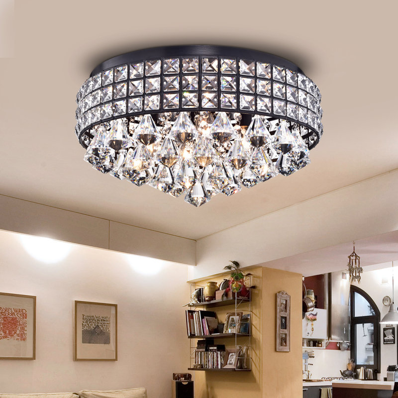 Plafonnier encastré 4 lumières à tambour unique 16 po Wolfforth