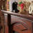 Walnut Solid + Manufactured Wood Freestanding Fireplace