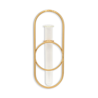 Sephra Metal Loop Glass Wall Planter