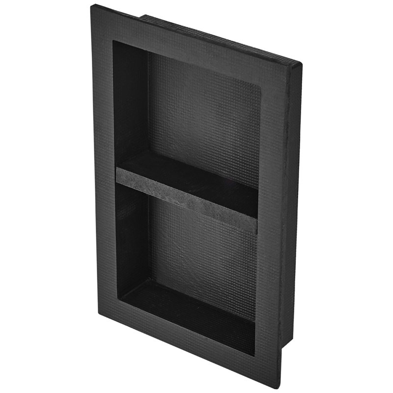 Niche de douche carrée moderne 16 "x 24" avec double tablettes réglables
