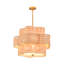 Lustre floral en bambou 6 lumières