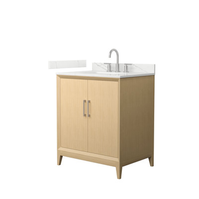 Janna 30" Freestanding Single Bathroom Vanity with Quartz Top
