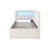 Twin Upholstered Platform Bed with Trundle, LED Lights, USB Charging Ports, Linen Headboard, No Box Spring Needed, White-1798266970
