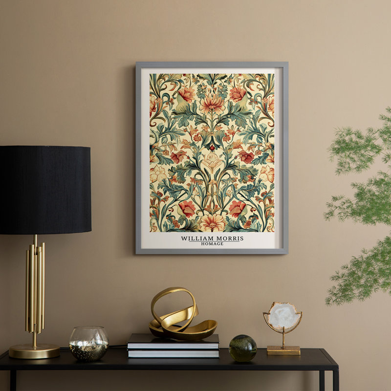 Imprimé encadré en bois massif de la série Dccxxi, 21" H x 17" W, Gris