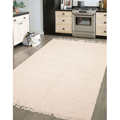 Tapis rose en laine New Age Charniqua