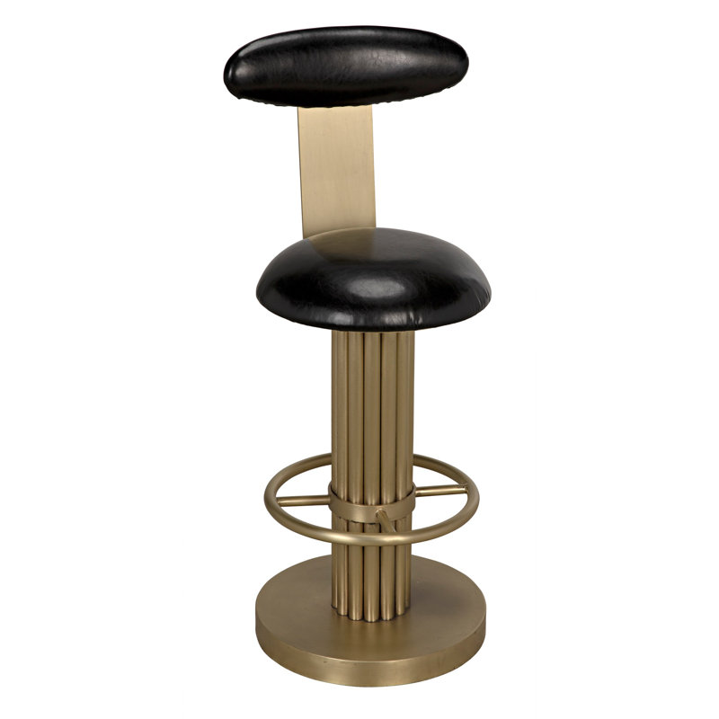 Sedes Swivel Upholstered Stool with Metal Frame, Counter Stool (39” Seat Height)