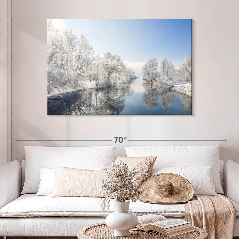 Arbres de neige Alvord Lake Kochelsee, H 32 po x l 48 po