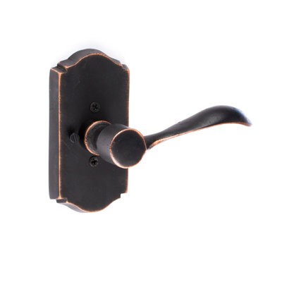 Ridgecrest Mountain Sandstone Privacy Lever, Vintage Bronze, Left Hand