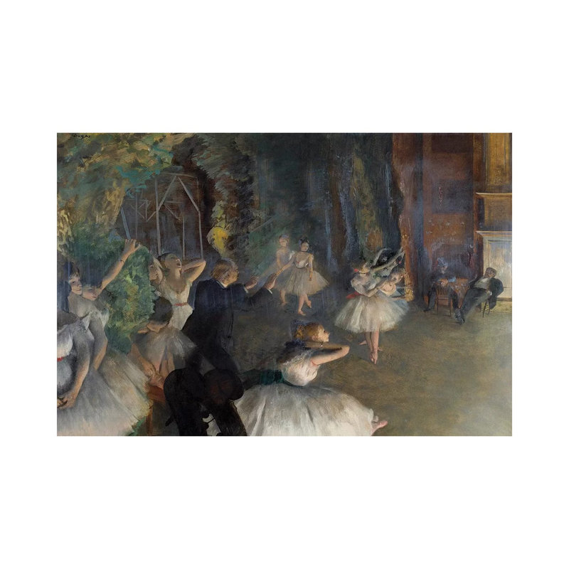 Repetition of a ballet on stage, 1874 by Edgar Degas - 1 Piece Wrapped Canvas Painting, 30.48 cm H x 45.72 cm W