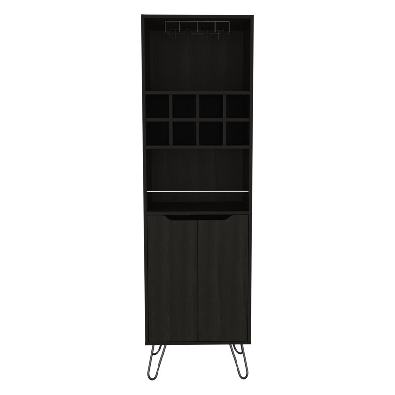 Armoire de bar H Silhill, salon, noir