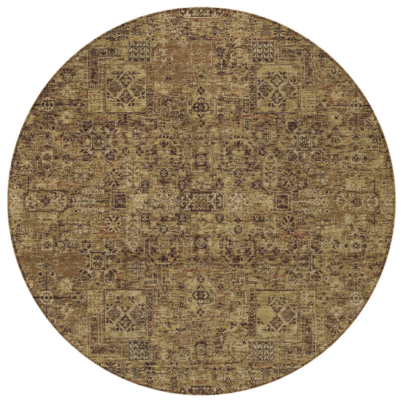 Tapis rond 8 po taupe