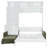 Queen Size Murphy Bed Wall Bed With Sofa And Shelves,Green Panel, Beige Sofa(OLD SKU:LP000765AAA)-1356146498