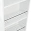 Classic Rolling Kitchen Island - Led Lighting, Power Socket, 2 Fluted Glass Doors, Storage, White On Wheels With Extended Table, White, Stable & Functional Construction-245648658