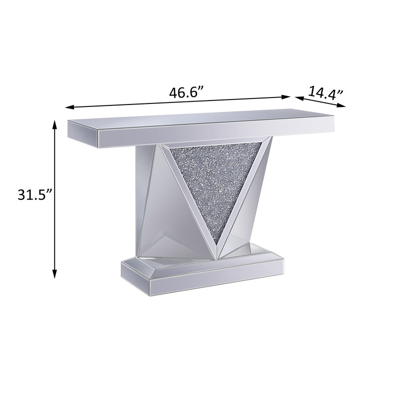 Console, miroir et faux diamants