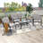 Debhra Metal Outdoor Dining Armchair with Cushions