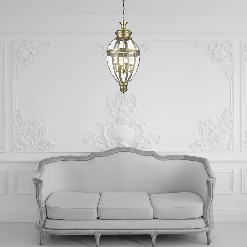 Sprowston 4 - Light Antique Sphere Pendant, Antique Brass