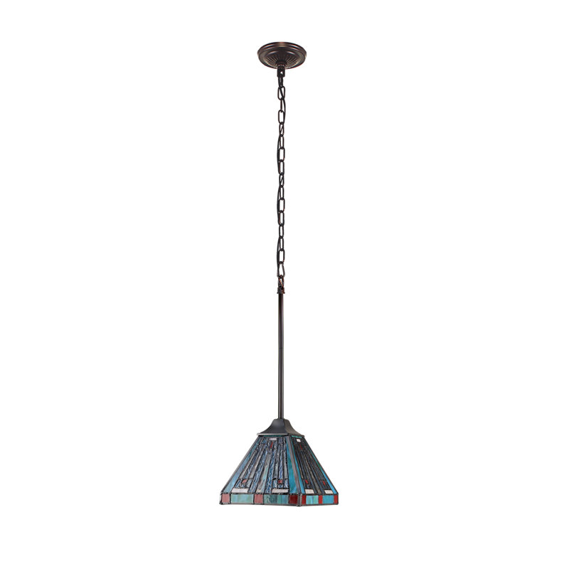 Mini-luminaire suspendu 6 lumières INNES Halvard Tiffany