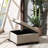 Della Button Tufted Square Storage Ottoman-1162240542