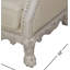 Chaise Dresde blanc os avec 2 coussins