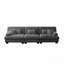Canapé modulaire à assise profonde pour canapé modulaire à 3 places adapté aux maisons modernes, canapé en chenille, meubles rembourrés doux et confortables pour salon, appartement, studio, bureau, gris chenille
