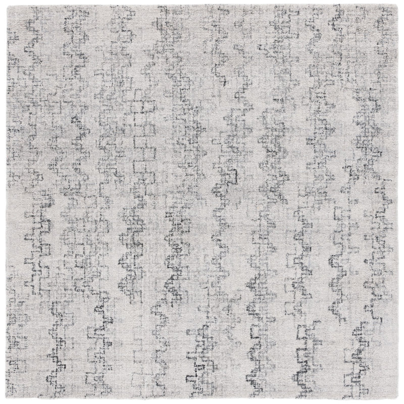 Marquee Hand Tufted Performance Abstract Rug, Square 6'