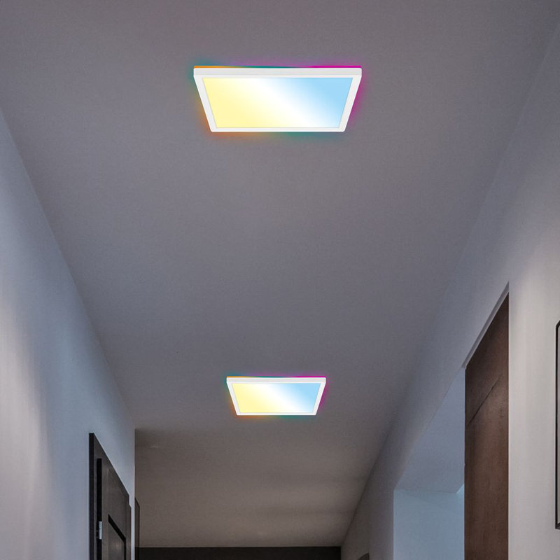 Cynthea Plastic LED Flush Mount, 3cm H x 29cm W x 29cm D