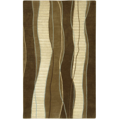 Hierius Wool Striped Indoor Rug