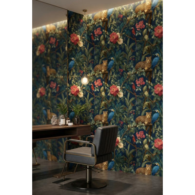 Papier peint tropical, faune et faune