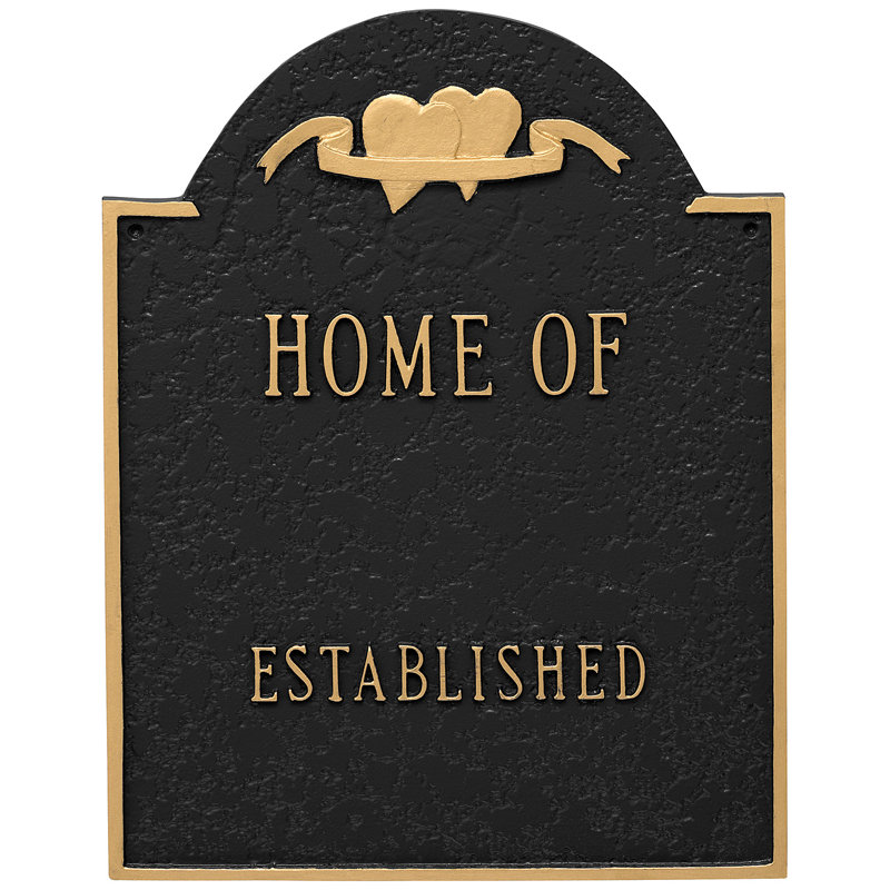 Sign Plaque, Yes, Black/Gold