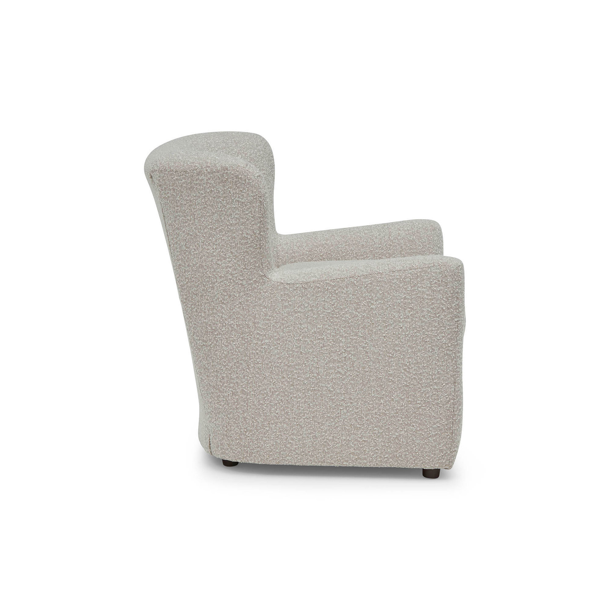 Bendigo Upholstered Wingback Chair, Ivory Boucle