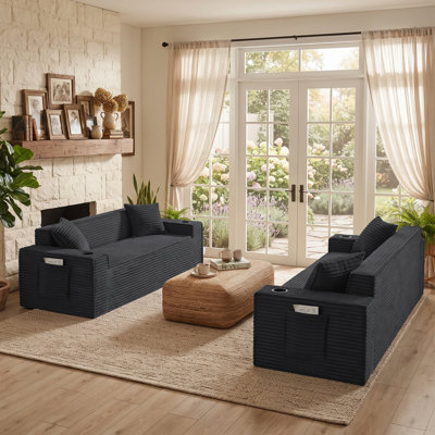 2-Piece Modern Boneless Living Room Set