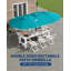 Grand parasol de patio 15 pi avec base et lumières solaires, parasol rectangulaire surdimensionné pour 8 à 10 personnes, 36 lumières DEL et base lestée pour piscine, terrasse, cour, bleu brumeux-1854952010