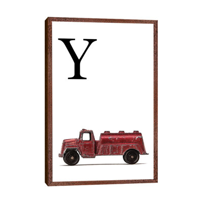 Y Water Truck White Letter - Print on Canvas