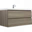 Meuble-lavabo mural 42 po avec lavabo, meuble-lavabo mural avec lavabo à surface solide et tiroirs à fermeture en douceur entièrement assemblés, gris cendré
