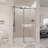48 in. W x 72 in. H Single Sliding Frameless Shower Door in Silver with 1/4 in. Clear Tempered Glass