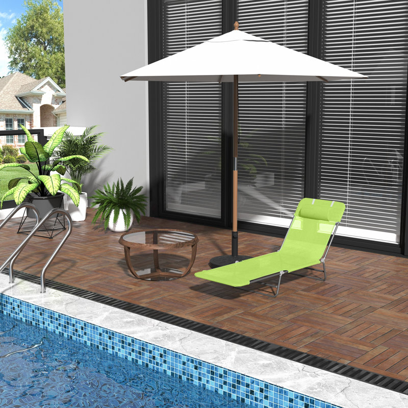 Méridiennes pliantes Sun Lounger, Vert