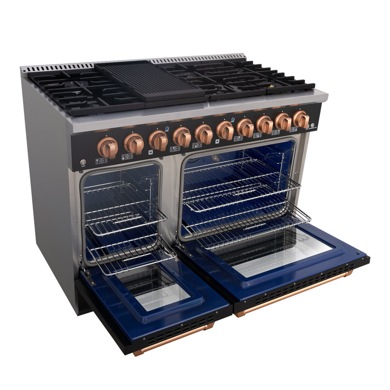 Akicon 48" 6.7 Cubic Feet Smart Natural Gas Range with 8 Burners