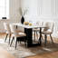 Asfand Velvet Side Chair in Boucle Fabric - Cream